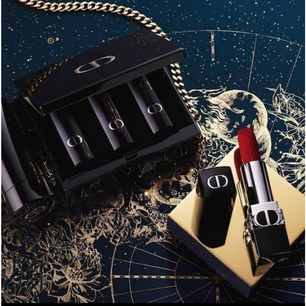 Dior Minaudière Black Clutch, 1 Lipstick w/3 Refills, Dior Lipstick Set, New - Picture 3 of 3